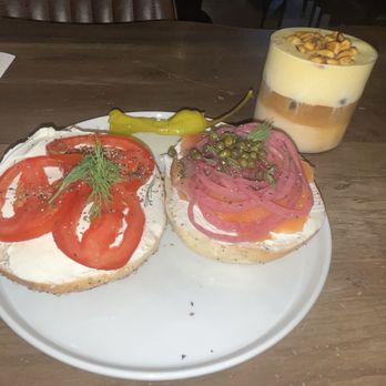 Cafe Blue - Iced Sweet Corn Latte Lox Bagel - Coffee Roasteries Near Me - Duluth, Georgia Cafe Blue - Iced Sweet Corn Latte Lox Bagel - Coffee Roasteries Near Me - Duluth, Georgia