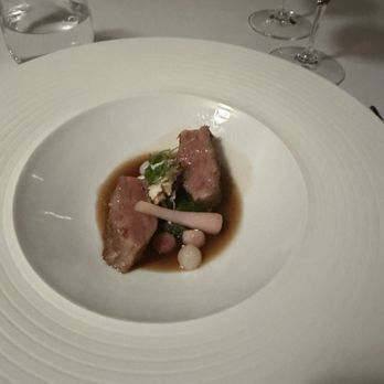 The Restaurant at Justin - Wagu beef with mushroom consume - New American Near Me - Paso Robles, California