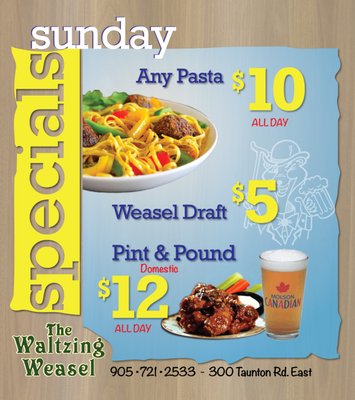 Menu photo 2 The Waltzing Weasel Oshawa, ON