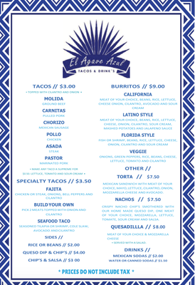 Menu photo 5 El Agave Azul Baymeadows Jacksonville, FL