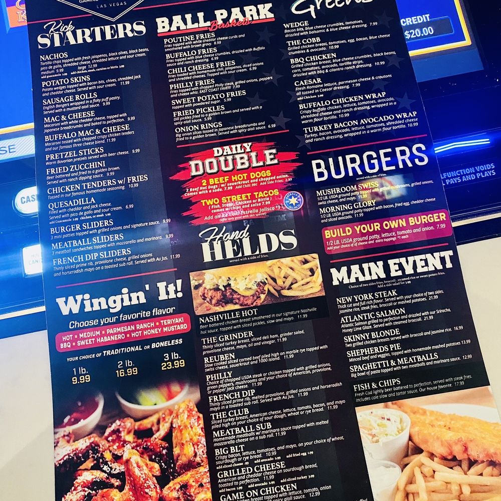 Game On - Menu - Sports Bars Near Me - Las Vegas, Nevada