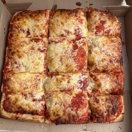 Sicilian pizza pie.