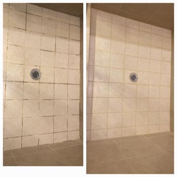 Grout Guys - Before and after regrout floor using Epoxy Grout in Wake Forest, NC - Tiling Near Me - Raleigh, North Carolina Grout Guys - Before and after regrout floor using Epoxy Grout in Wake Forest, NC - Tiling Near Me - Raleigh, North Carolina