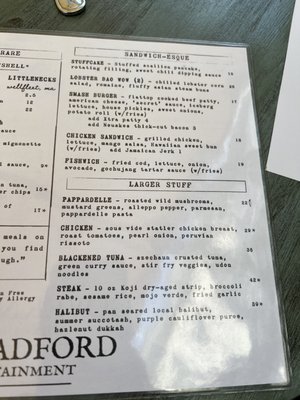 Menu photo 5 Governor Bradford Restaurant Provincetown, MA