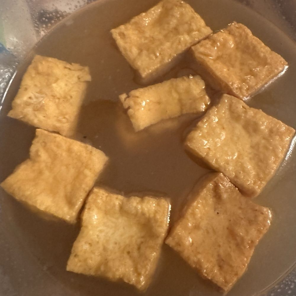 Lantern Vietnamese Kitchen - Beef broth with fried tofu for the Vegan Pho. - Breakfast & Brunch Near Me - Rancho Cucamonga, California