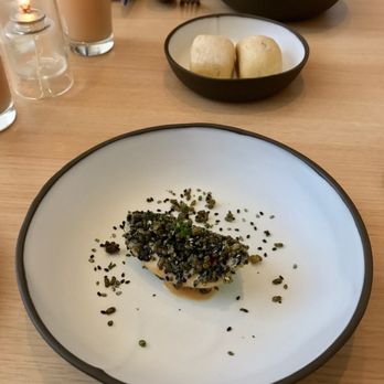 Kato - Avocado wedge w/ crisped rice & salmon roe - Taiwanese Near Me - Los Angeles, California
