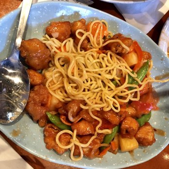 Pei Wei Asian Kitchen - Sweet and Sour chicken with noodles, yum! - Asian Fusion Near Me - San Antonio, Texas