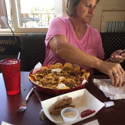 Hawgs & Heifers - Huge nacho appetizer! Delicious!