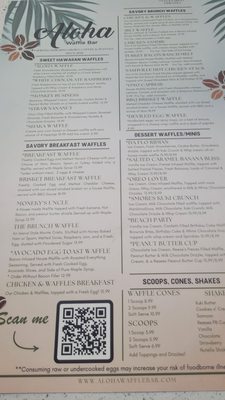 Menu photo 1 Aloha Waffle Bar Jacksonville Beach, FL