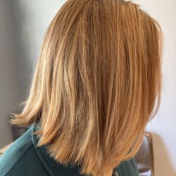 Luna Locks Salon - Long bob for fine hair, designed for shape, fullness + soft movement. Fine hair specialist at Luna Locks in Waltham, MA.