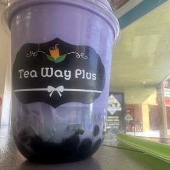 Tea Way Plus - Taro slush with boba and lychee jelly - Bubble Tea Near Me - Las Vegas, Nevada