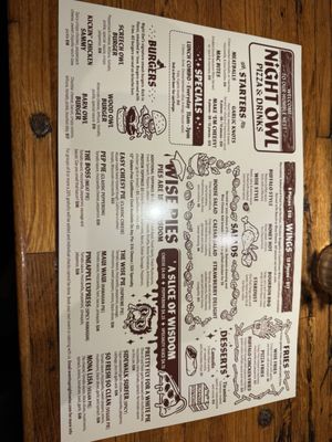 Menu photo 1 Night Owl Tempe, AZ Menu photo 1 Night Owl Tempe, AZ