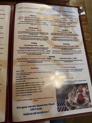 Menu photo 6 Our Place Restaurant Burleson, TX Menu photo 6 Our Place Restaurant Burleson, TX