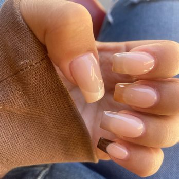 SoQ Nails - Brown frenchies - Waxing Near Me - Northridge, California SoQ Nails - Brown frenchies - Waxing Near Me - Northridge, California