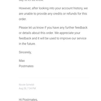 Postmates - It basically says aren't going to help me but thanks for telling us. - Food Delivery Services Near Me Postmates - It basically says aren't going to help me but thanks for telling us. - Food Delivery Services Near Me