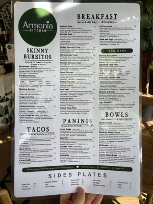 Menu photo 1 Armonía Kitchen San Diego, CA