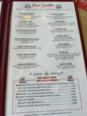 Menu photo 7 Red Viking Restaurant Solvang, CA