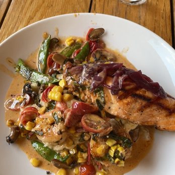 Howell's Kitchen and Bar - Salmon with the mashed potatoes. - Pizza Near Me - Atlanta, Georgia Howell's Kitchen and Bar - Salmon with the mashed potatoes. - Pizza Near Me - Atlanta, Georgia