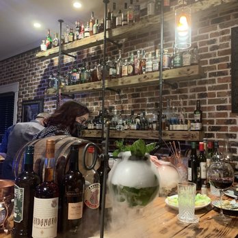 Barrel and Fork - Bar Area with aromatics - American Near Me - Cornelius, North Carolina Barrel and Fork - Bar Area with aromatics - American Near Me - Cornelius, North Carolina