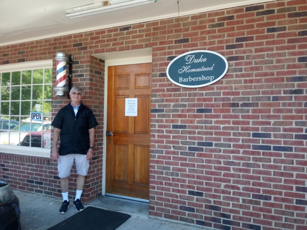 Duke Homestead Barber Shop Logo