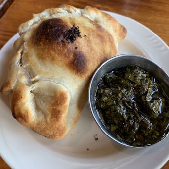 The Rose - Potato Chive & Cheese Empanada (Served w/Chimichurri, $7)- 3.5/5 stars - Wine Bars Near Me - San Diego, California