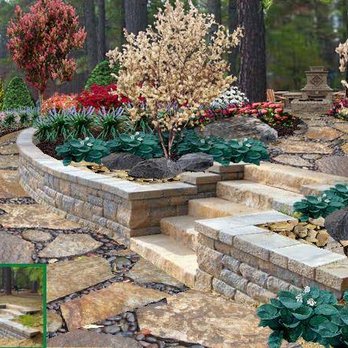 Fisher's Landscape - a garden with stone steps - Landscaping Near Me - Clermont, Florida Fisher's Landscape - a garden with stone steps - Landscaping Near Me - Clermont, Florida