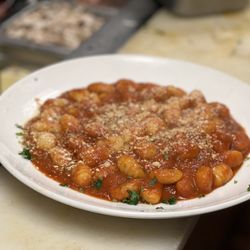 Pizza Village tomato Pie - Gnocchi with Red Sauce