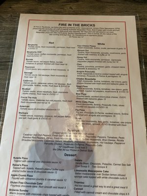 Menu photo 4 Fire In The Bricks Neapolitan Pizza Palm Coast, FL