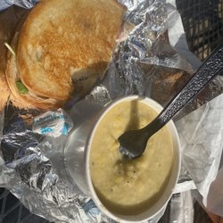 St John's Lively Cafe - Eggplant Panini and Squash Soup