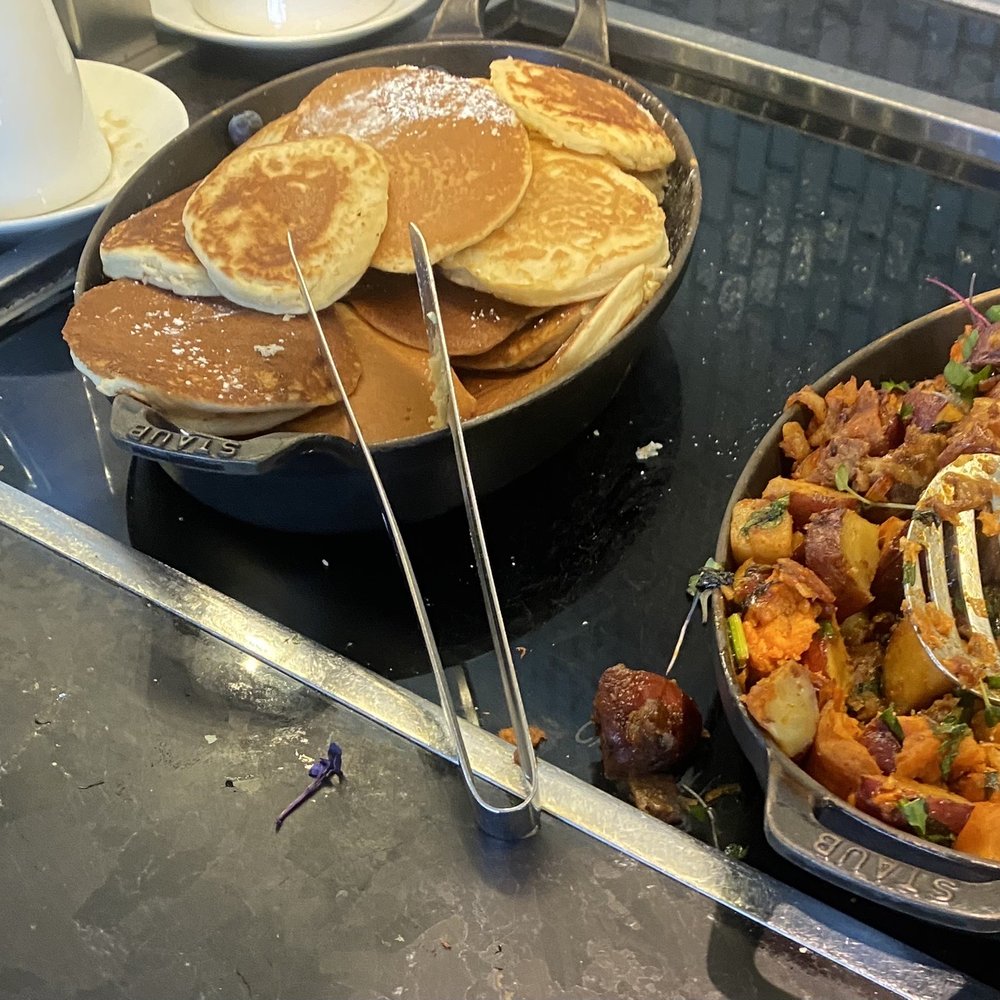 The Centurion Lounge - Pancake and Home fries - Airport Lounges Near Me - Miami, Florida The Centurion Lounge - Pancake and Home fries - Airport Lounges Near Me - Miami, Florida