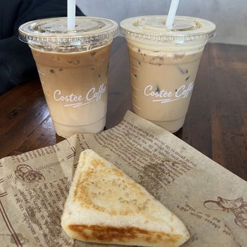 Costee Coffee - Brown sugar latte and caramel oat latte and rice cake - Coffee & Tea Near Me - Rowland Heights, California Costee Coffee - Brown sugar latte and caramel oat latte and rice cake - Coffee & Tea Near Me - Rowland Heights, California