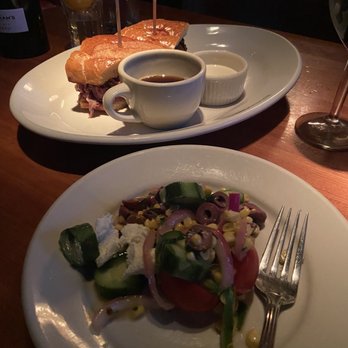 Rutherford Grill - French dip and cucumber salad - American Near Me - Rutherford, California