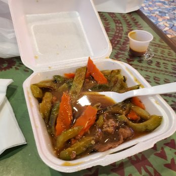 Chinatown Express - Side order of pork bitter melon, about $9. - Chinese Near Me - Kaneohe, Hawaii