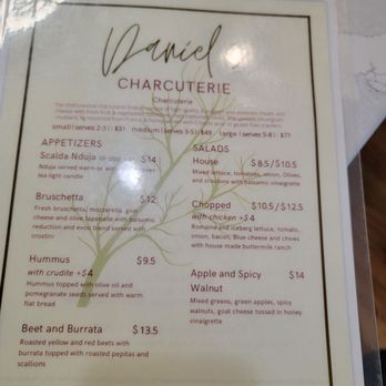 Daniel's Charcuterie - Menu - Sandwiches Near Me - Park Ridge, Illinois