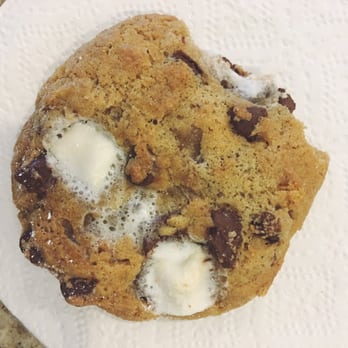 Crumbles Cookies - S'mores cookie (with a couple bites already missing) - Desserts Near Me - Corona, California Crumbles Cookies - S'mores cookie (with a couple bites already missing) - Desserts Near Me - Corona, California