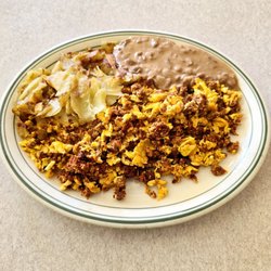 Rick's Drive In & Out - Chorizo and egg plate