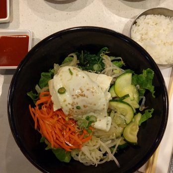 Sushiya - The Tofu bibimbap. The warm rice comes on the side and not underneath. I recommend the stone pot version over this type. - Korean Near Me - Hanover, New Hampshire