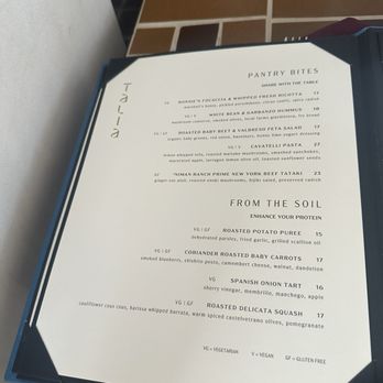 Talia Kitchen - Menu - Bars Near Me - Murrieta, California