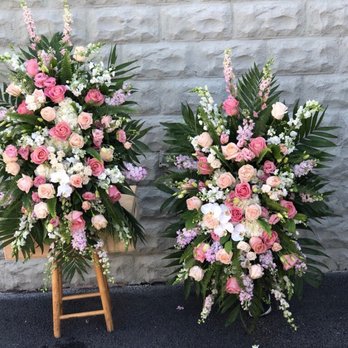 Capelo's Floral Design - Matching Standing Easil sprays - Florists Near Me - Medford, Massachusetts Capelo's Floral Design - Matching Standing Easil sprays - Florists Near Me - Medford, Massachusetts