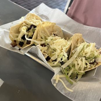 904 Tacos Five Points - Far left: compechano - not good, charred meat. Middle & Right: Birria - nothing special, have had much better, and didn't come with sauce - Tacos Near Me - Jacksonville, Florida