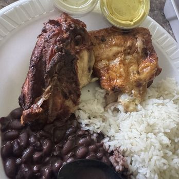 Pollo Tropical - Beans and rice and sauce - Fast Food Near Me - Homestead, Florida