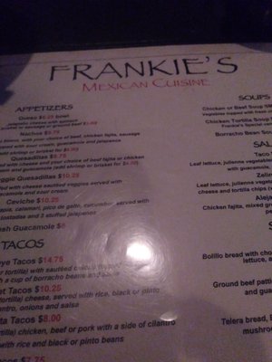 Menu photo 8 Frankies Garland, TX