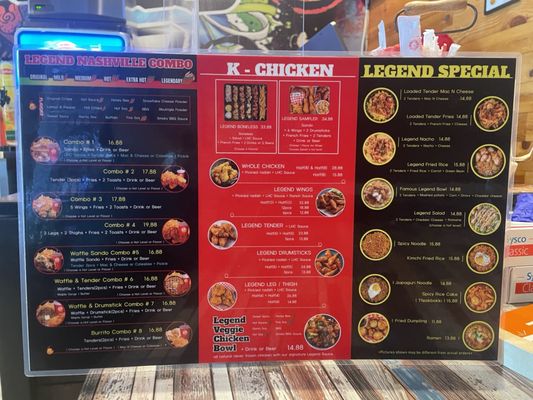 Menu photo 5 Legend Hot Chicken Restaurant Chino Hills, CA