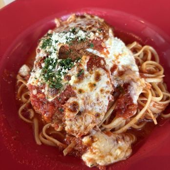 Ciao Mambo - Eggplant Parmigiana with pasta - Italian Near Me - Missoula, Montana
