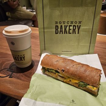 Bouchon Bakery - Pecan turkey sandwich and latte - Bakeries Near Me - Las Vegas, Nevada Bouchon Bakery - Pecan turkey sandwich and latte - Bakeries Near Me - Las Vegas, Nevada