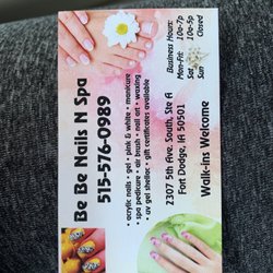 Be Be Nails N Spa - Business Card