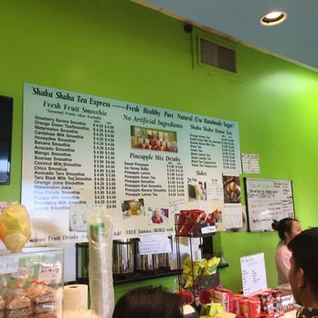 Shaka Shaka Tea Express - menu 3.19.17 - Bubble Tea Near Me - Honolulu, Hawaii