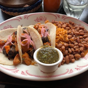 El Camino - Veggie Tacos w. Mexican rice and refried beans - Cocktail Bars Near Me - Delray Beach, Florida El Camino - Veggie Tacos w. Mexican rice and refried beans - Cocktail Bars Near Me - Delray Beach, Florida