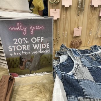 Molly Green - 20% off store wide + tax free weekend! - Women's Clothing Near Me - Nashville, Tennessee Molly Green - 20% off store wide + tax free weekend! - Women's Clothing Near Me - Nashville, Tennessee