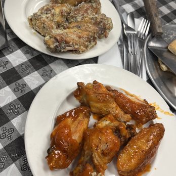 Red Rock Pizza - Hot and half Parmesan wings - Pizza Near Me - Las Vegas, Nevada Red Rock Pizza - Hot and half Parmesan wings - Pizza Near Me - Las Vegas, Nevada